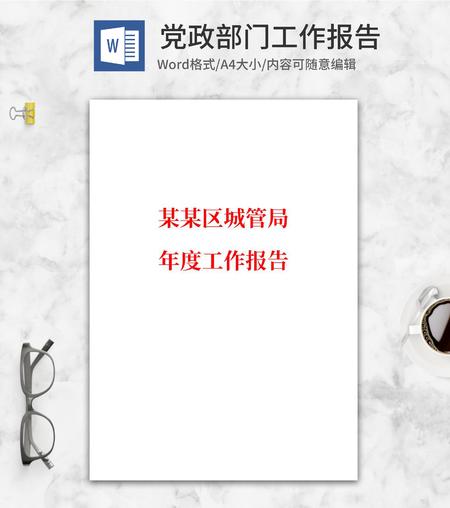 城管局年度工作报告word模板
