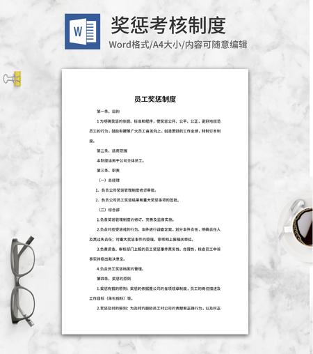 公司员工奖惩制度word模板