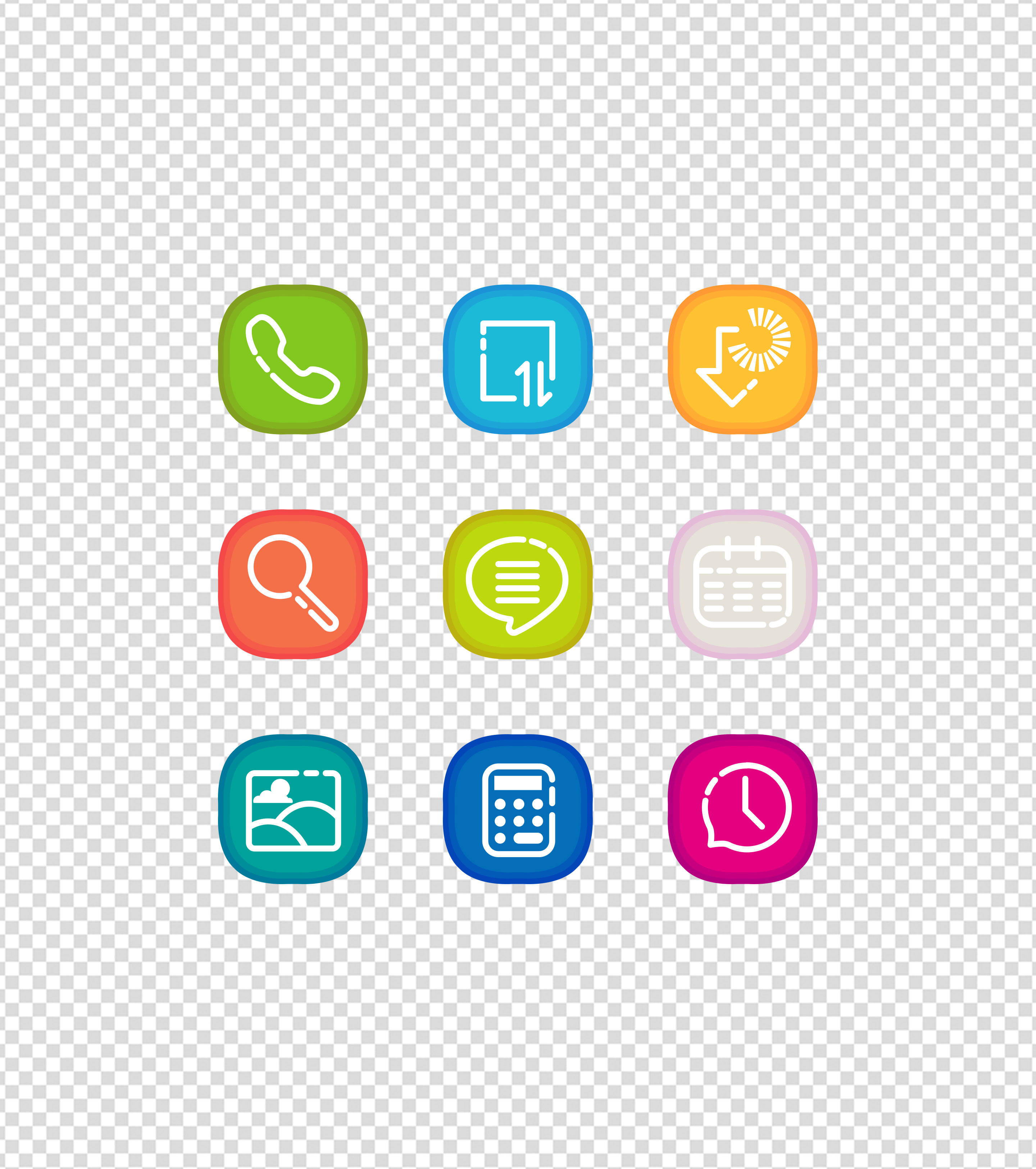 小清新九色图标