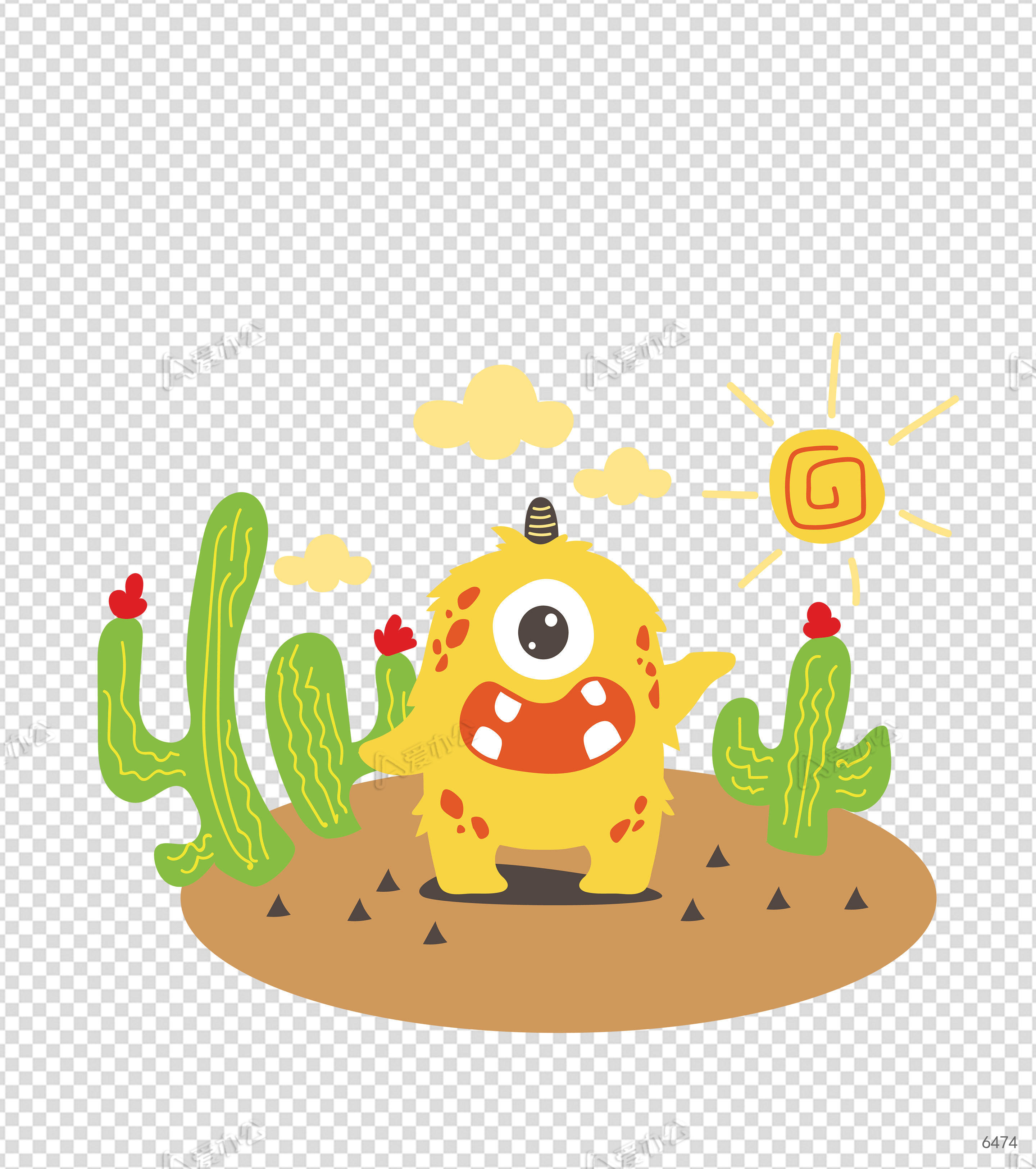 卡通小怪兽课程表元素下载_爱办公