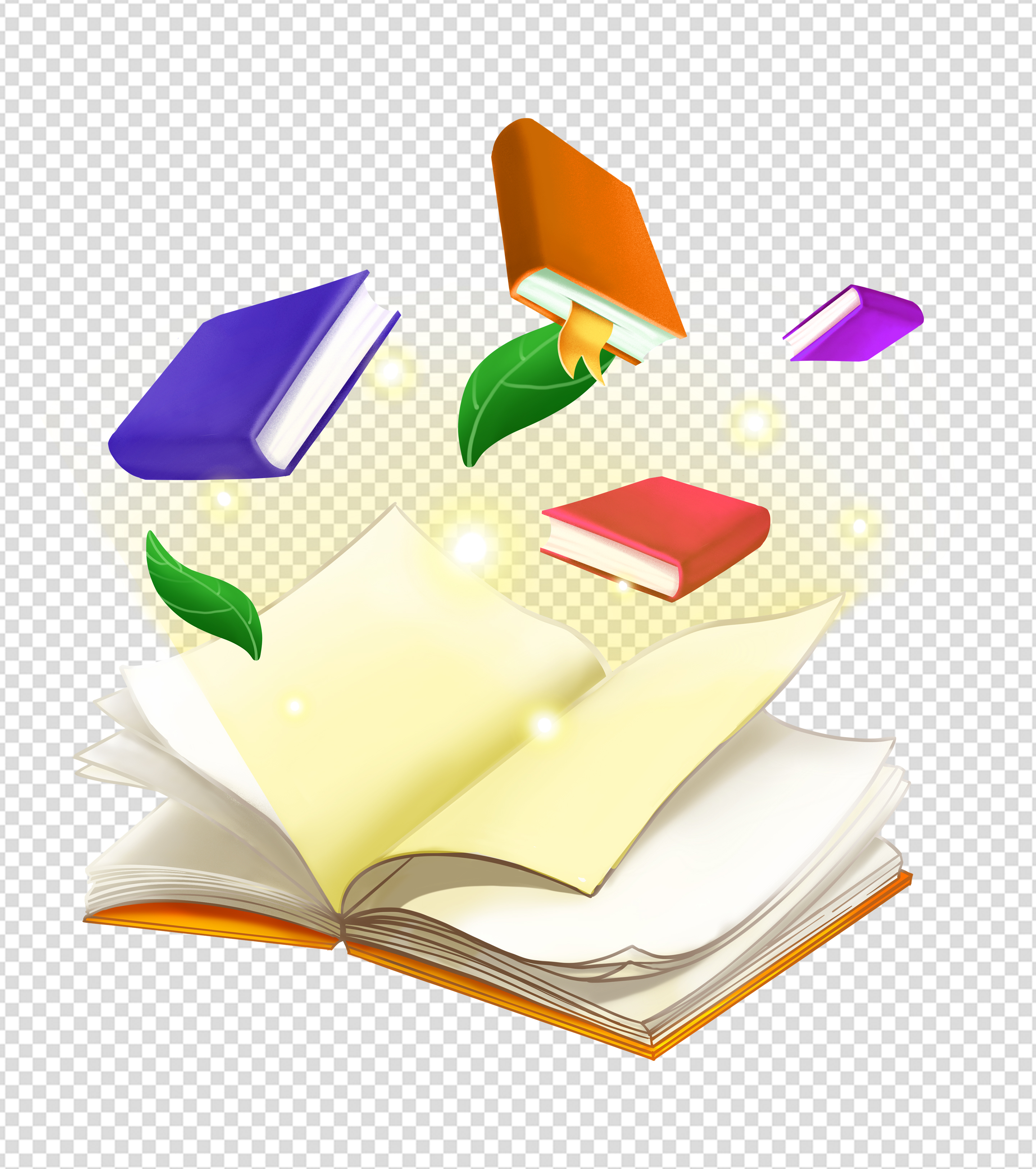 飞起来的书籍元素下载_爱办公